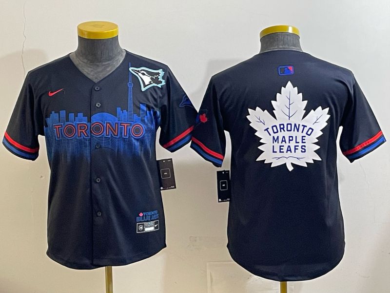 Youth 2025 Toronto Blue Jays Blank black Joint Name Nike MLB Jersey 011